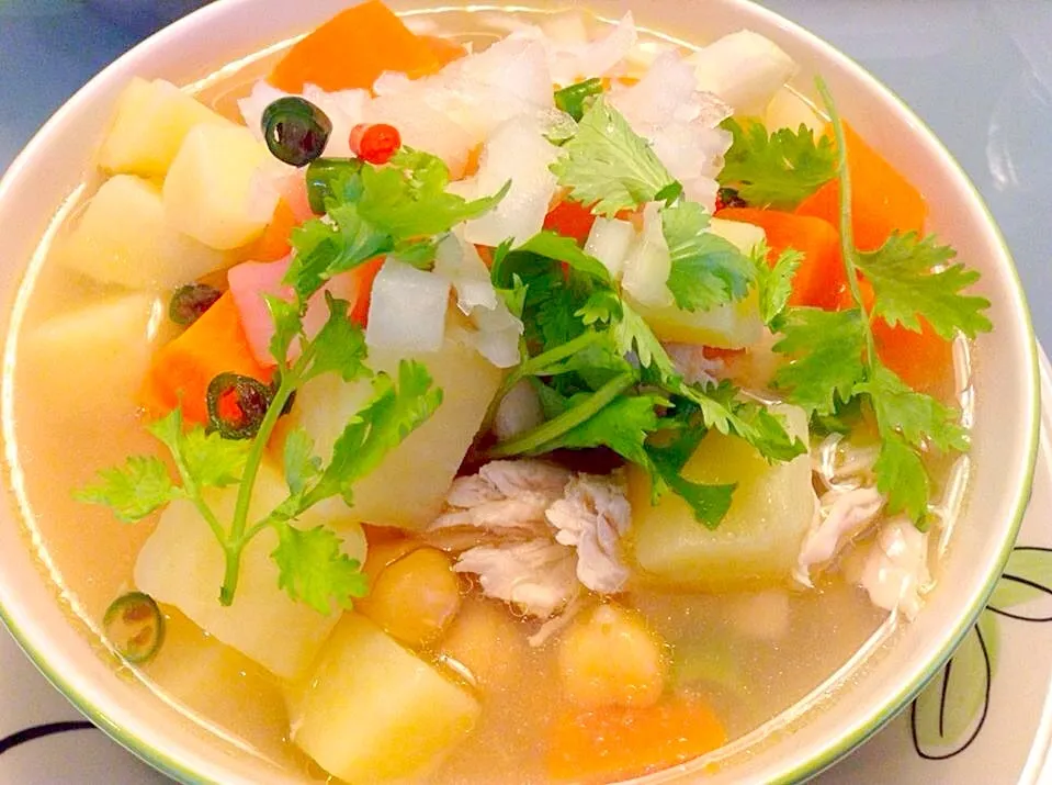 Snapdishの料理写真:Mexican chicken consommé (caldo de pollo)|Jorge Bernal Márquezさん