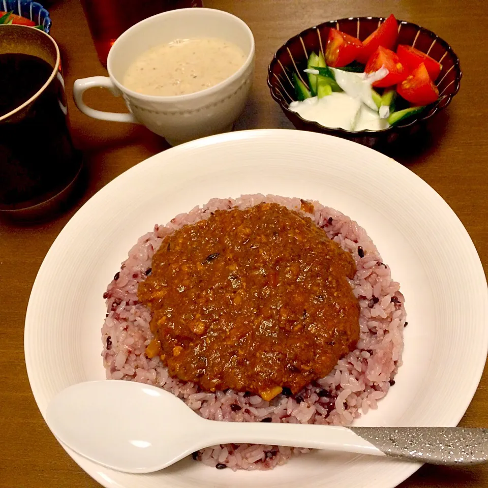 仔羊のラグー からのキーマカレー
と
トルコ風サラダ|Saoriさん