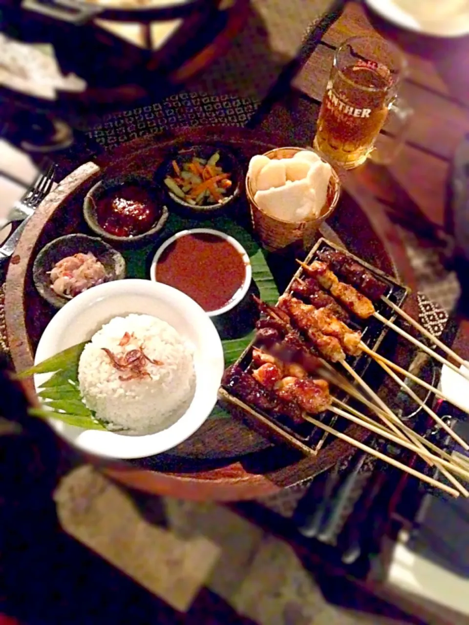 Snapdishの料理写真:Ayam & Daging Satey-Big set of dinner @ Rama Candi Dasa Hotel, Bali.|Chalinee Kalyanamitraさん