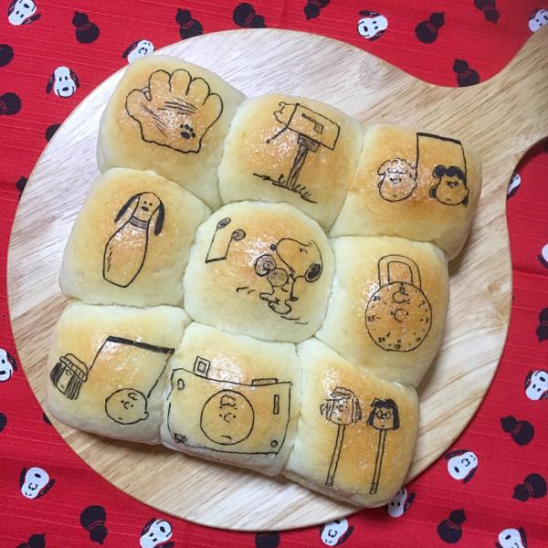 塩バターちぎりパン スヌーピー Namimo Snapdish スナップディッシュ Id L8amia