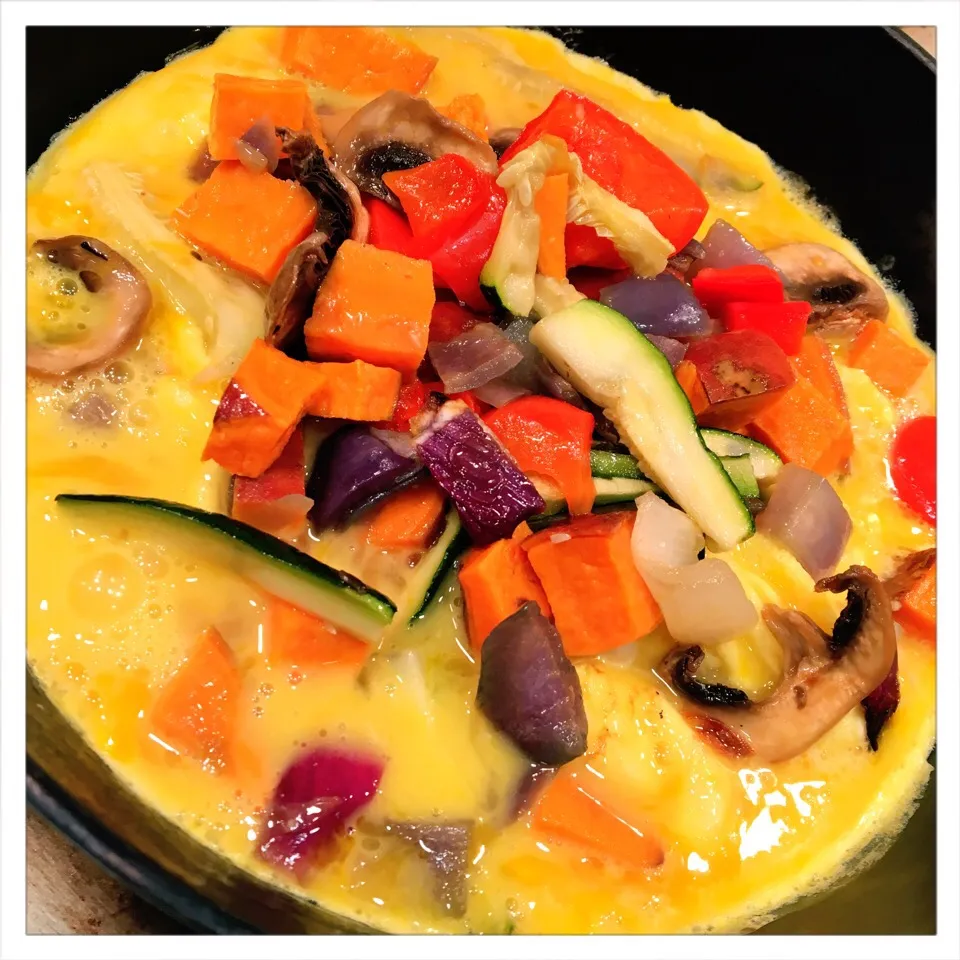 Snapdishの料理写真:Roasted Seasonal Veg Omelet|Koalaさん