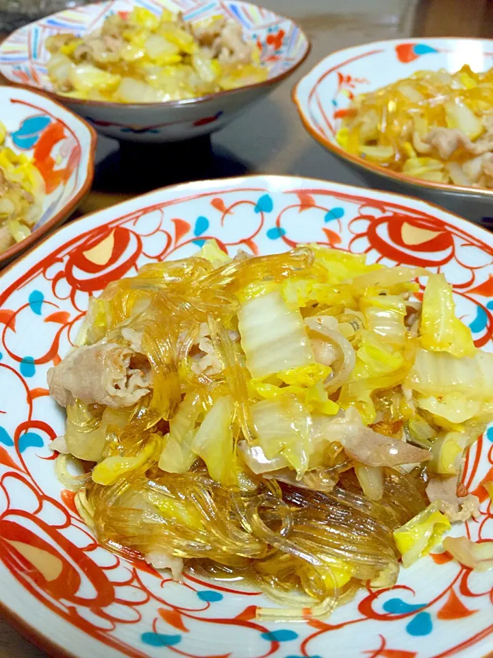 豚肉と白菜と春雨のオイスターソース煮|みっちんさん