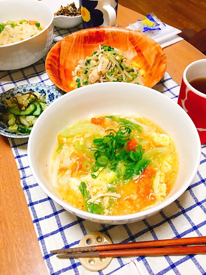 トマ玉レタスあんかけうどん|nami*さん