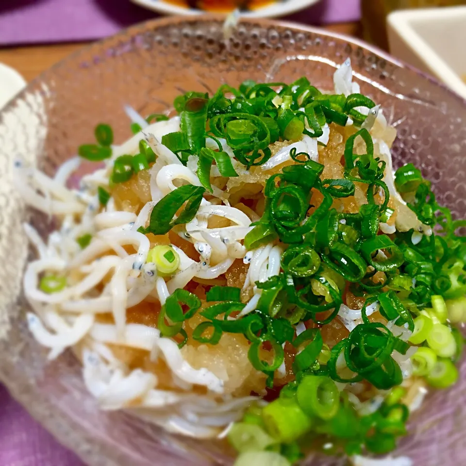 今日の夕飯☆おろししらすポン酢和えアップ|あさこさん