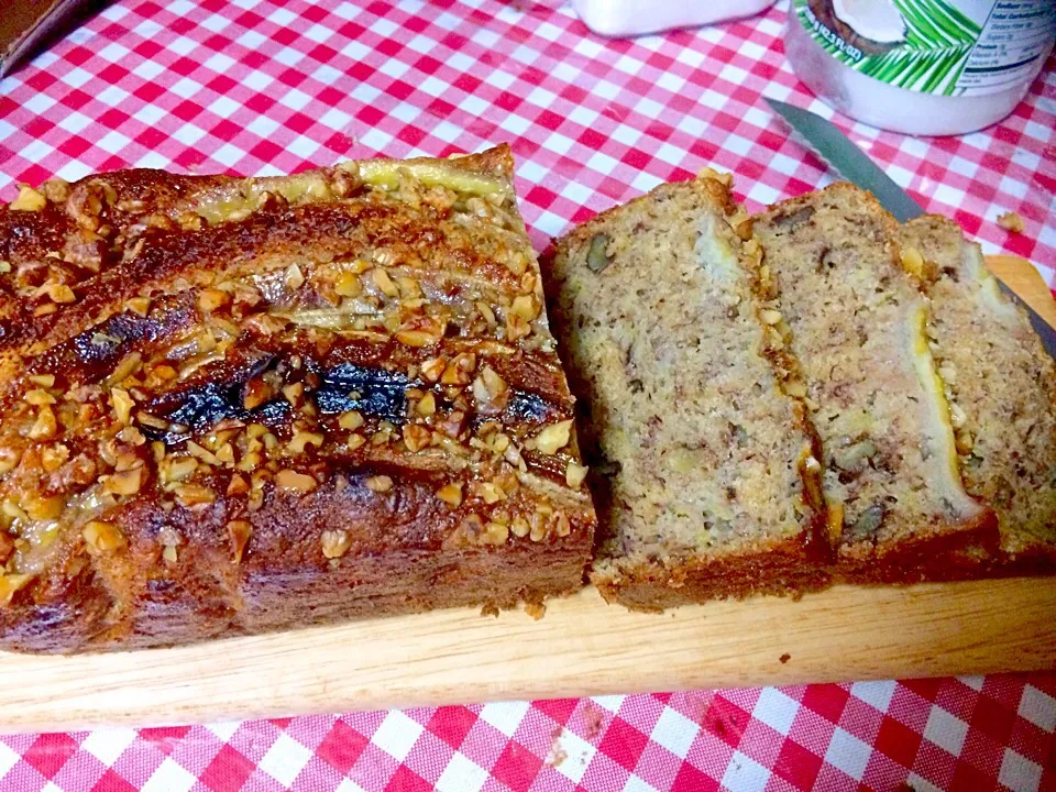 Snapdishの料理写真:Coconut oil  Banana loaf bread for breakfast|Babyluv Cabrera Ocampoさん