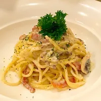 Snapdishの料理写真:Bacon carbonara|ctevenさん