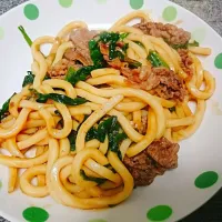 Snapdishの料理写真:Oyster Sauce Beef Yakiudon with Leek
蠔油炒牛肉烏龍麵|Maiさん