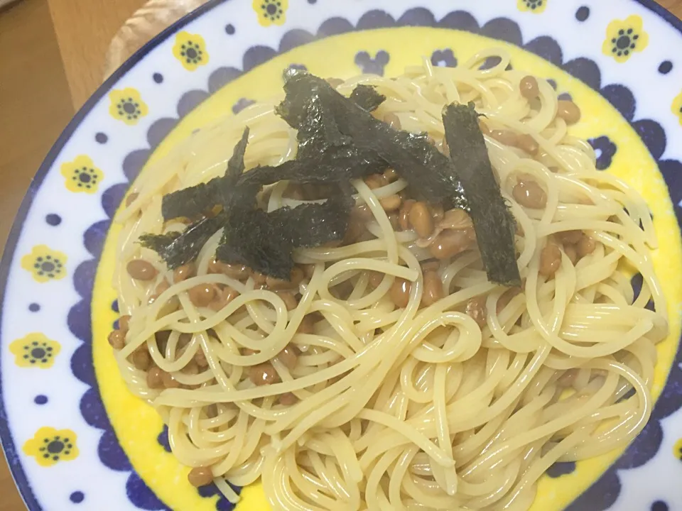 納豆パスタ|しーさん