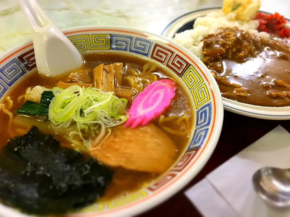 Aセット(醤油並＋カレーライス小)|さとうさんさん