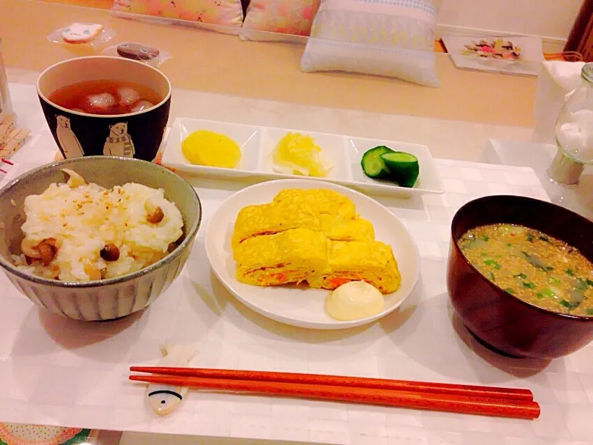 鮭とチーズの卵焼き定食♡！|みいこ〜。さん