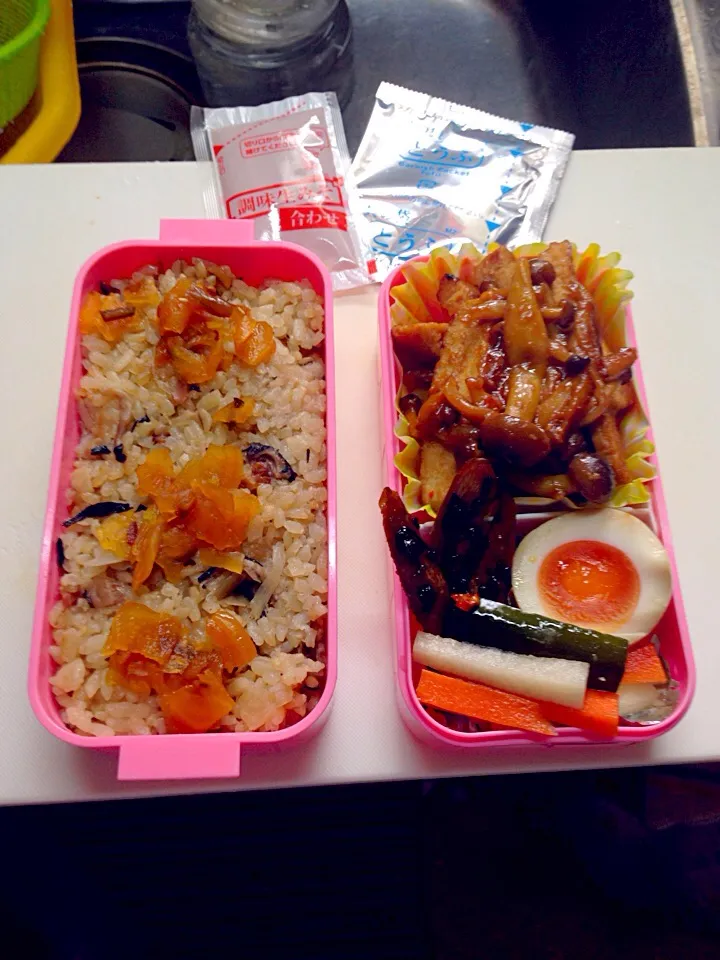 Snapdishの料理写真:味噌漬けポークステーキ弁当☆|つばりん亭さん