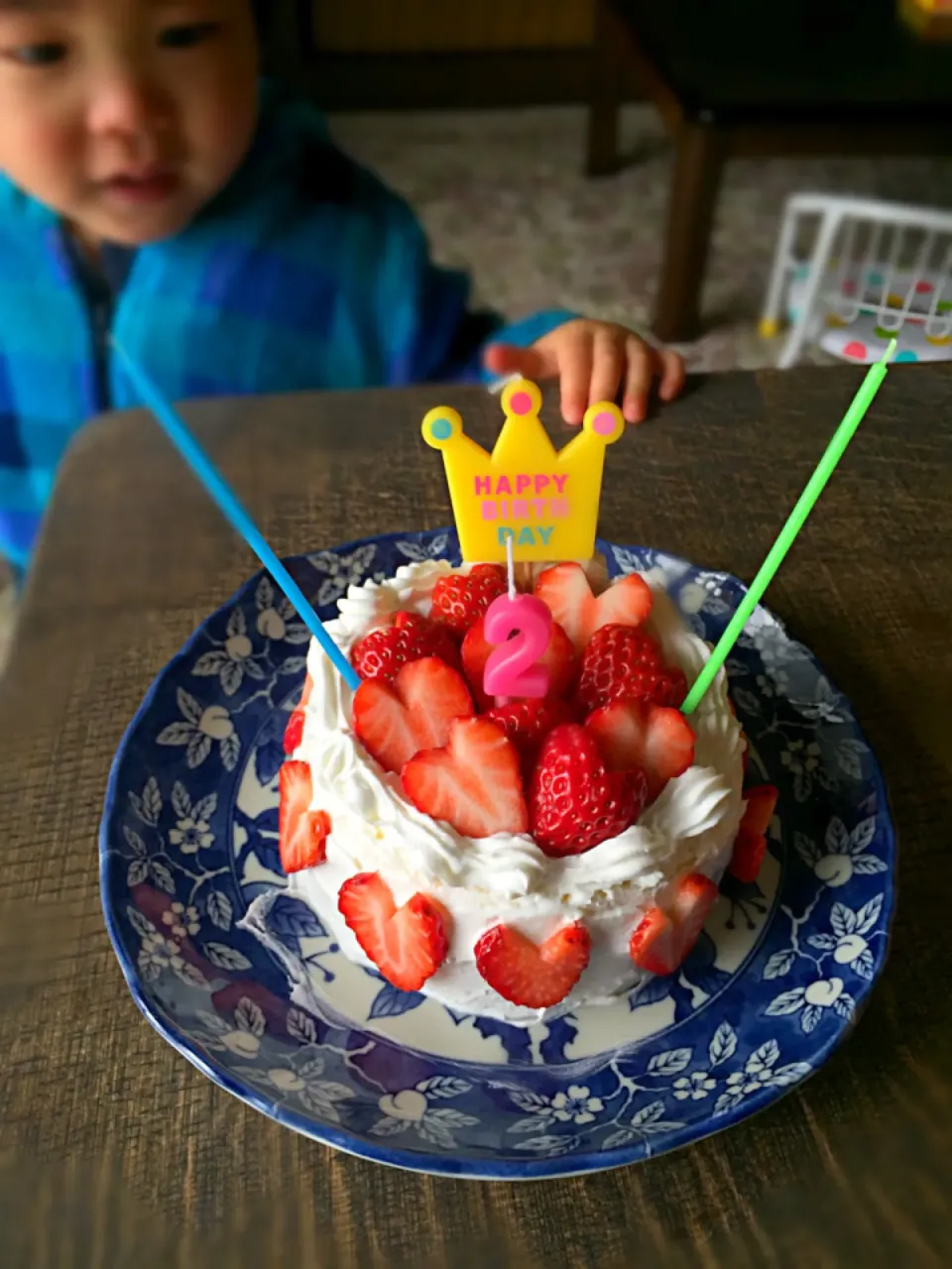 息子の2歳のお誕生日ケーキは❤️がいっぱい|せーこさん