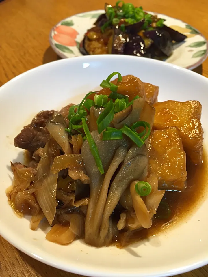 トロっともっちり厚揚げと牛バラのすき煮|まつださんさん