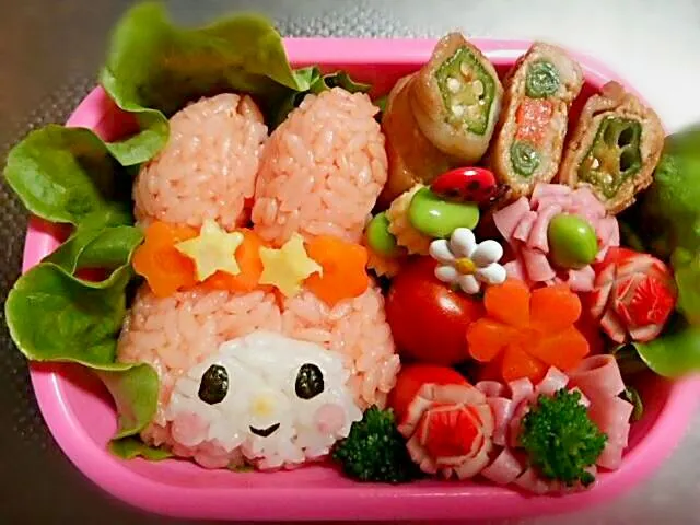 ♡娘っ子♡お別れ遠足弁当♡キャラ弁♡マイメロ|kitchentomokoさん