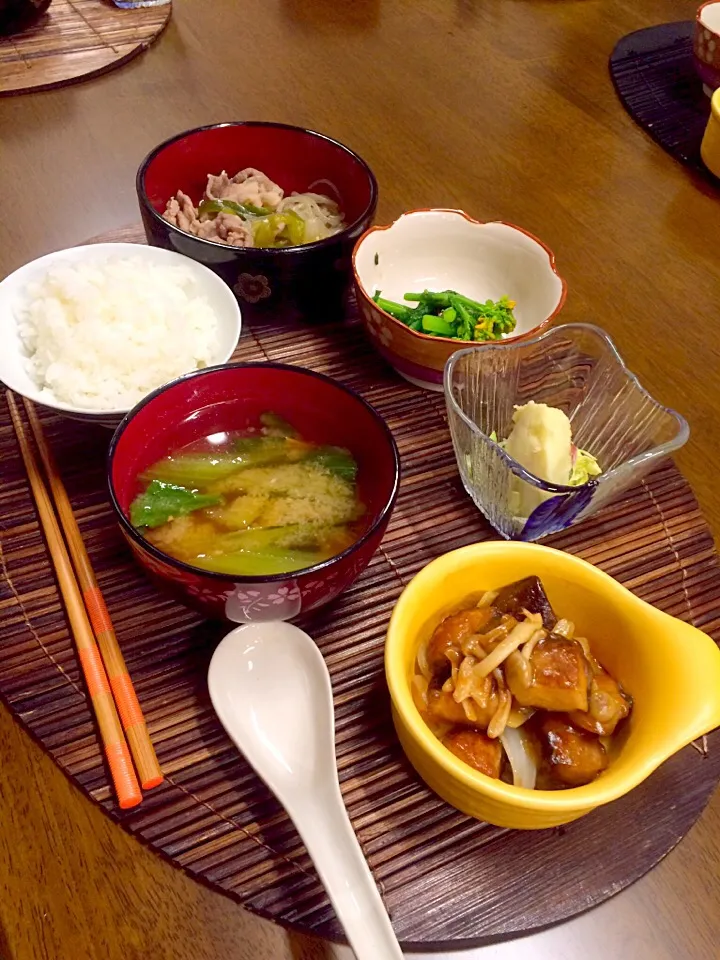 夕食＊酢ブリ&肉豆腐|穂月:ほおずきさん