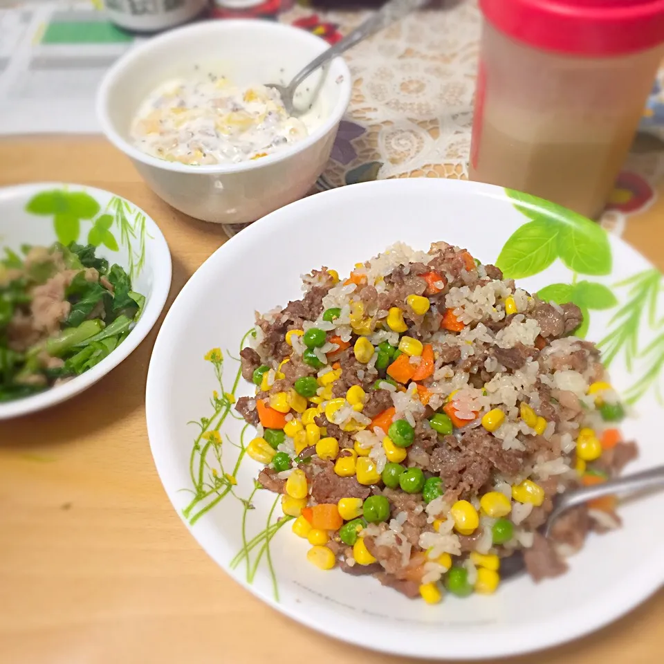 牛肉ベジ炒飯|ゆんみさん