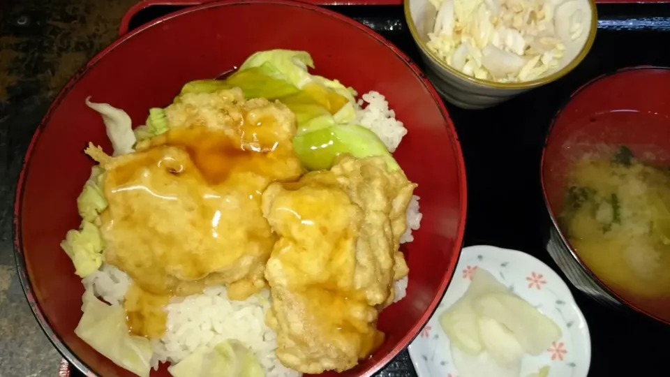 揚鶏甘酢あんかけ丼|かいさん