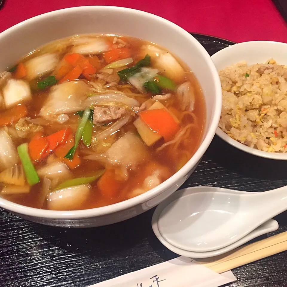 広東麺と半チャーハン|純さん