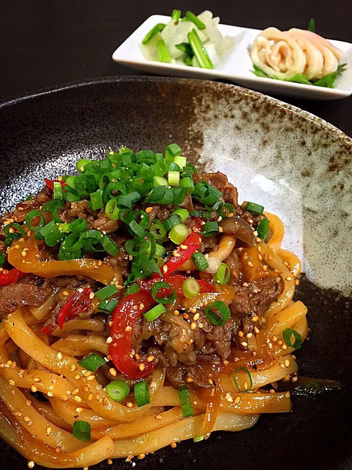 ⭐️プルコギうどん 汁ナシver
⭐️イカのわさび漬け
⭐️蕪の即席漬け|よっちぃさん