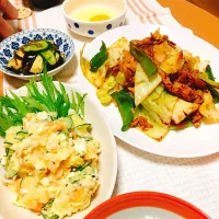 Snapdishの料理写真:回鍋肉とポテトサラダ|nami*さん