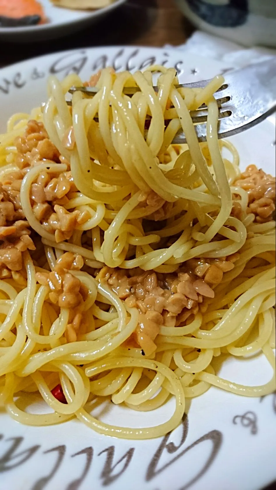 Snapdishの料理写真:03/11 納豆spaghetti|津田 健次 Kenji Tsudaさん