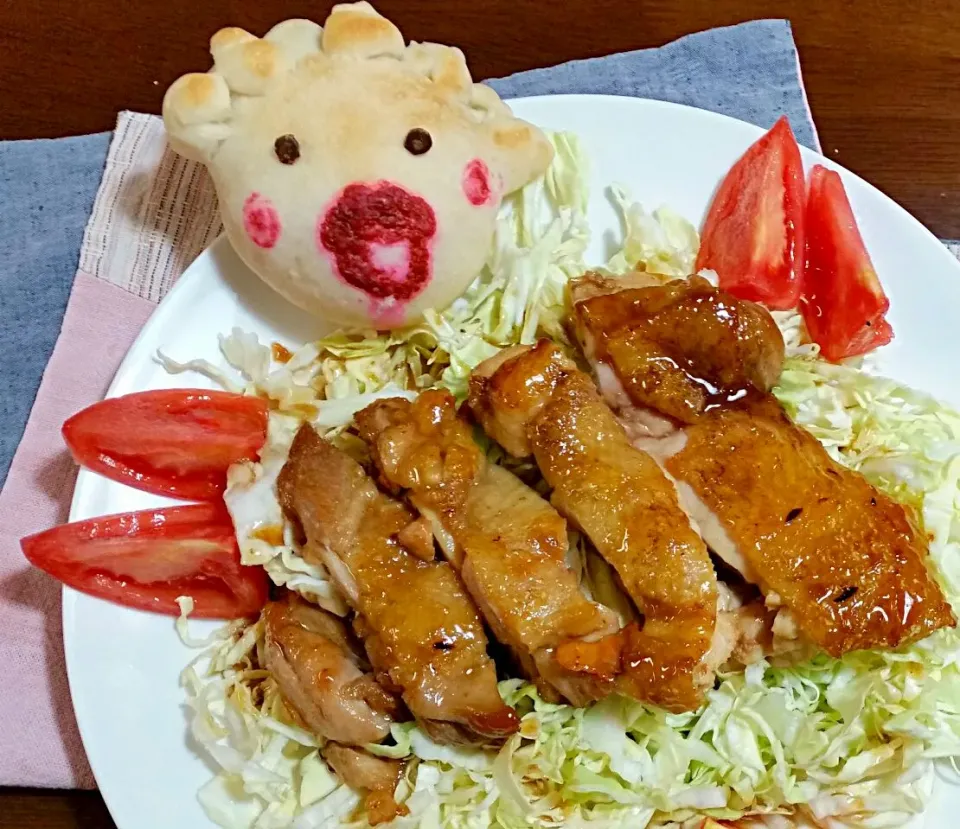 りまこちゃんの簡単チキンロースト❤️はちみつとオイスターソース 　ばばぁ👵も一緒に💖|りえぞ～さん