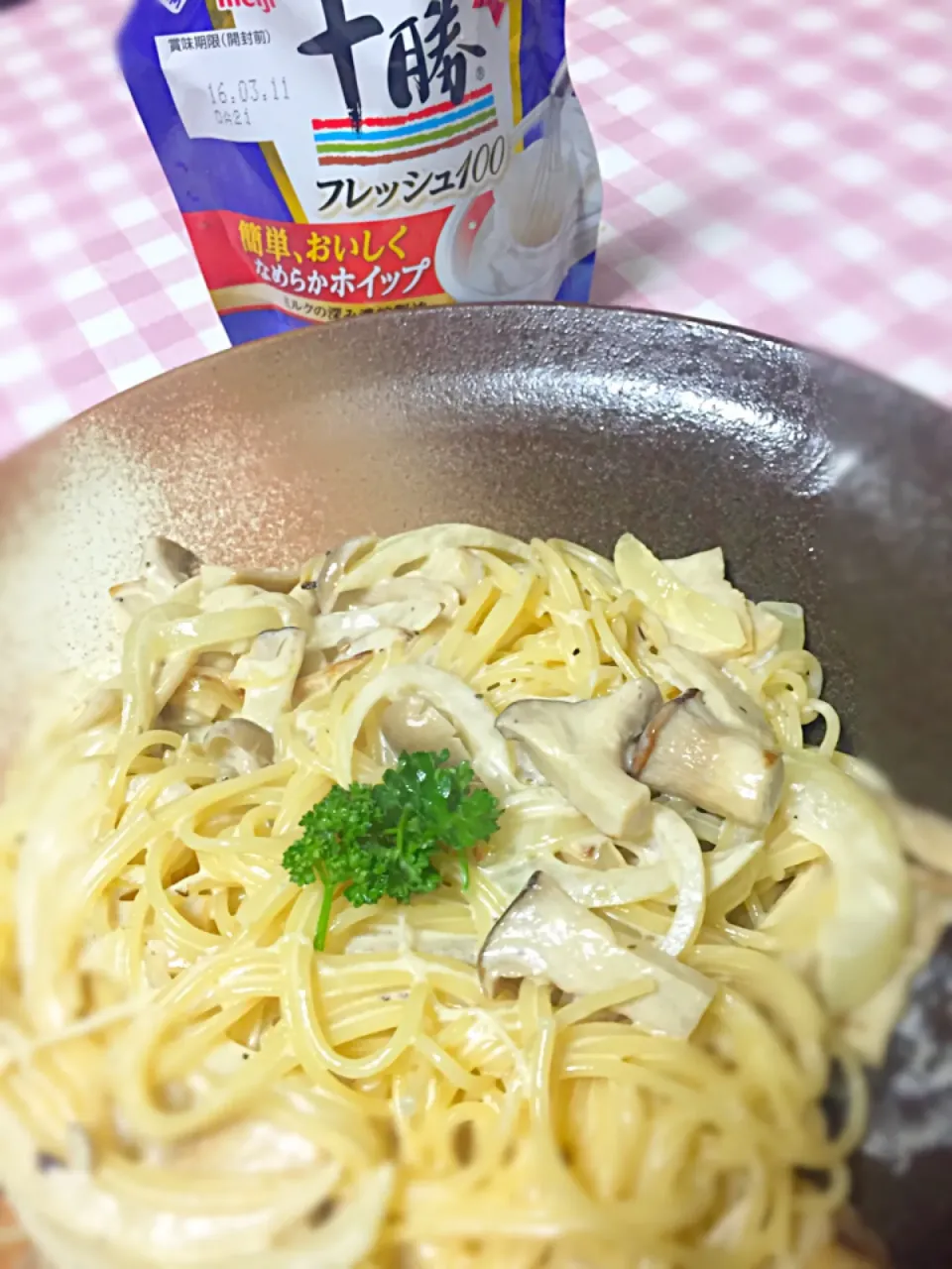 きのこのクリームパスタ♪|ともさん