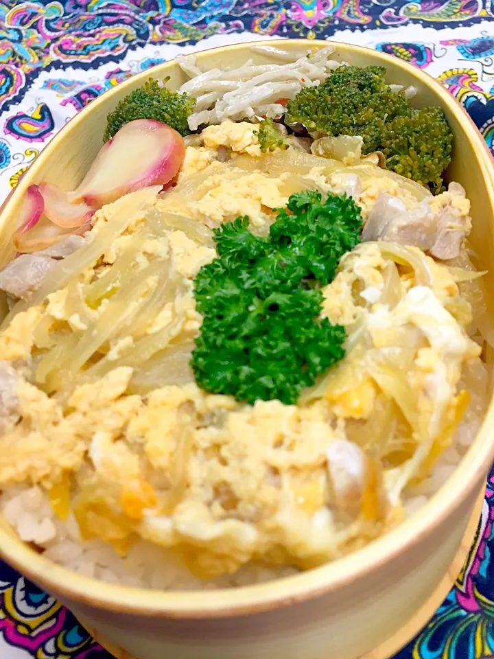 Snapdishの料理写真:親子丼（奥ピント手前ボケ）|中野忠さん