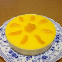 オレンジのレアチーズケーキ|もえさんさん