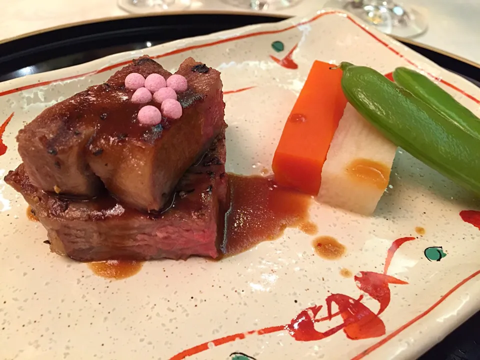 生田神社結婚披露宴 肉料理|うえのぶさん