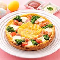 大きな春野菜のオムレツ