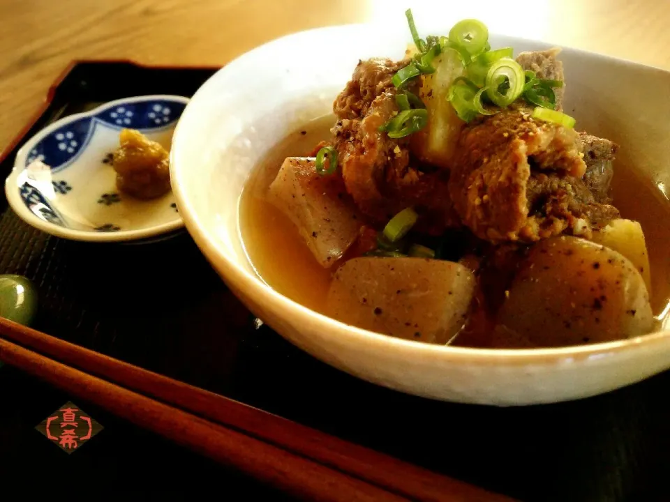 牛すじ肉の塩麹煮込み|真希さん