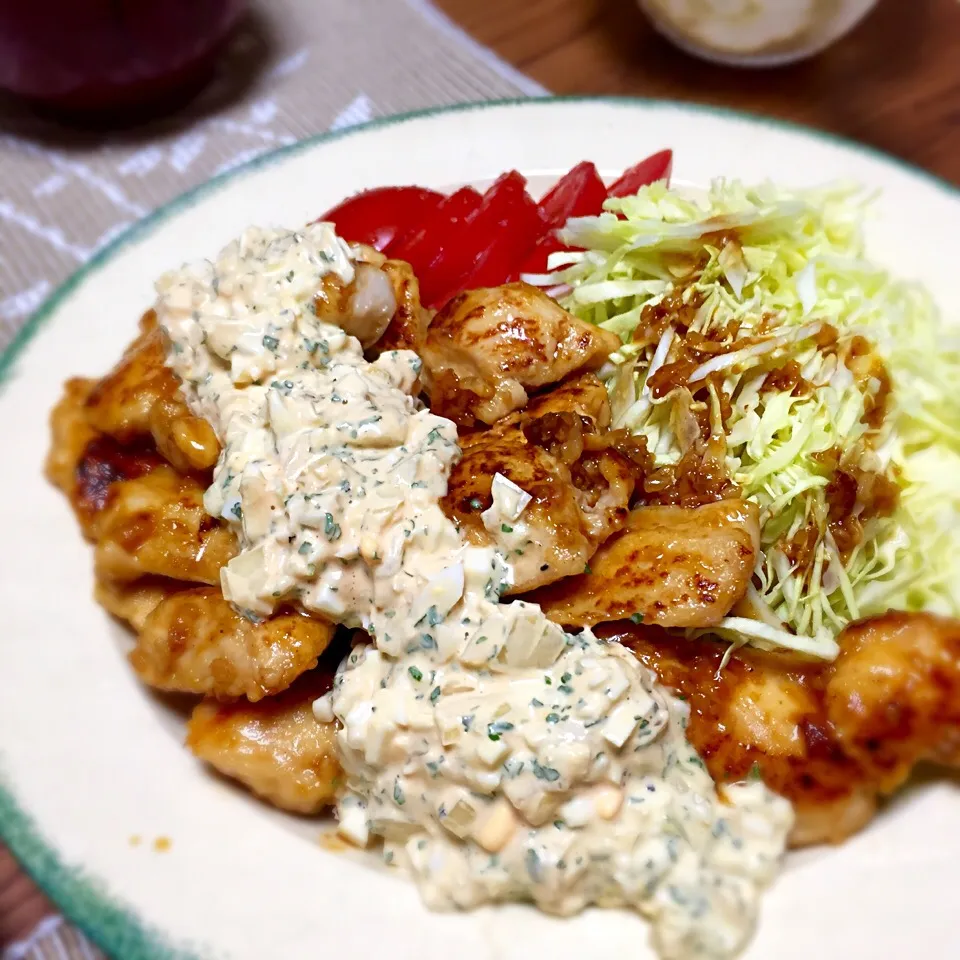 今日の夕飯☆鶏胸肉の塩麹漬照り焼きアップ|あさこさん