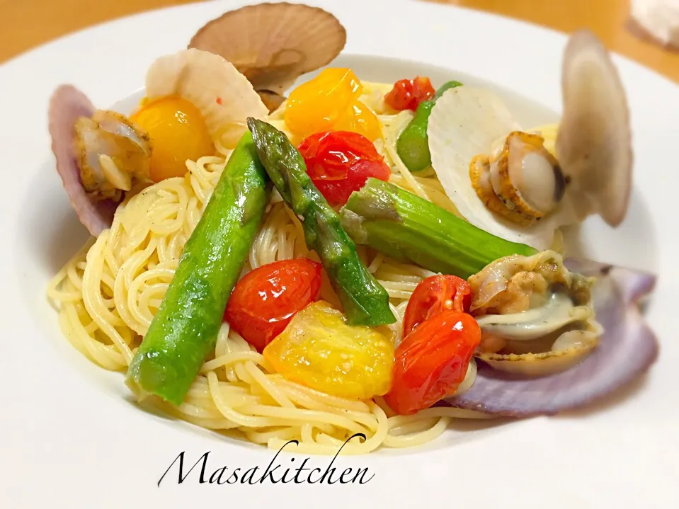 Snapdishの料理写真:Baby scallops&vegetables pasta|Masakiさん