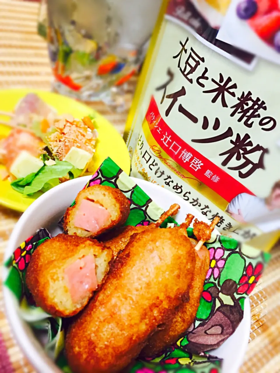 Snapdishの料理写真:ﾀﾞｲｽﾞﾗﾎﾞ スイーツ粉<ｱﾒﾘｶﾝﾄﾞｯｸ❤︎|hiroeさん