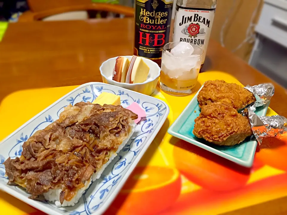 牛飯&フライドチキン♪(*^^)o∀*∀o(^^*)♪|マニラ男さん