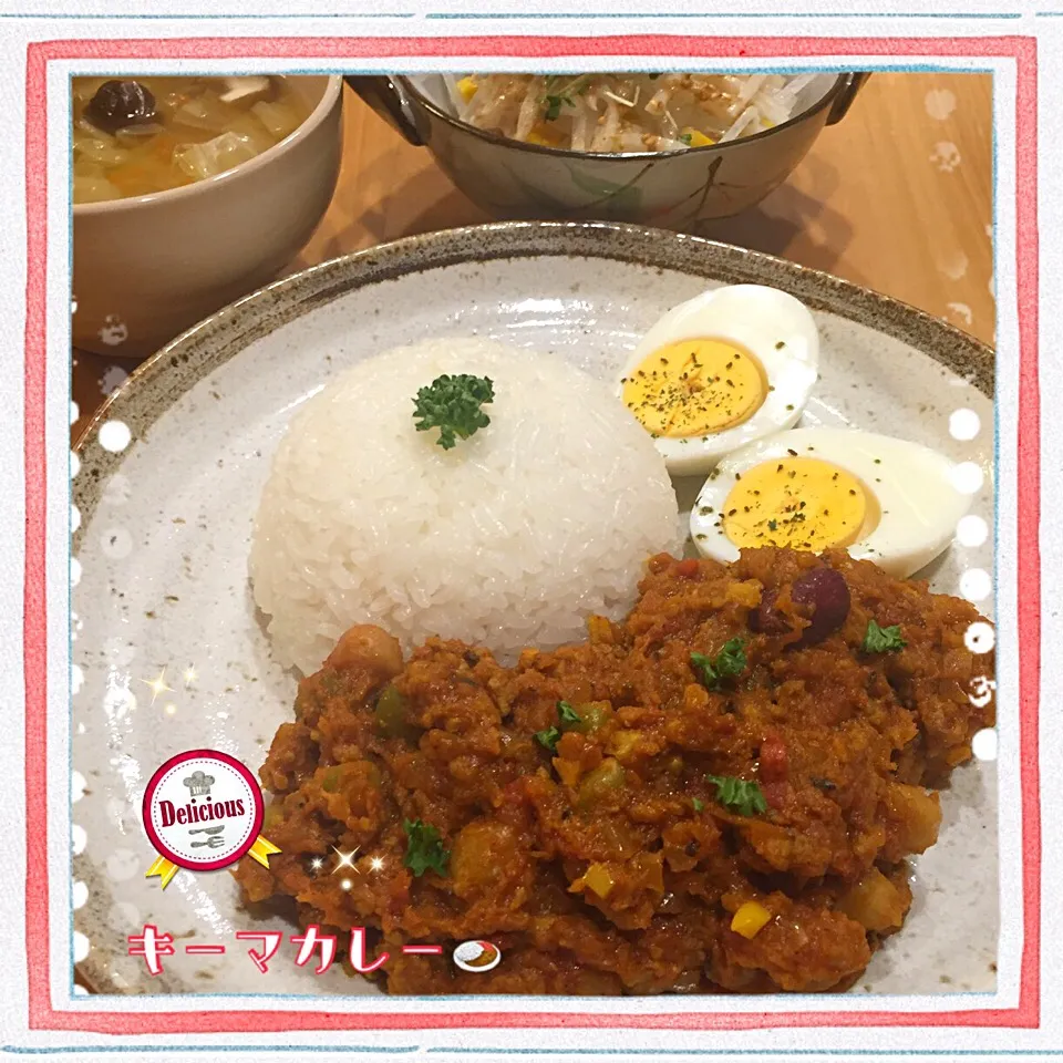 咲きちゃんの💕フライパン一つで✨豚肉キーマカレー  お豆入り|こずえ⑅◡̈*さん