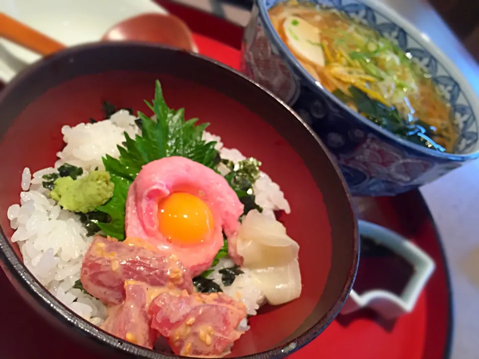 まぐろ丼の麺定食🍜✨|Chirico❤️さん