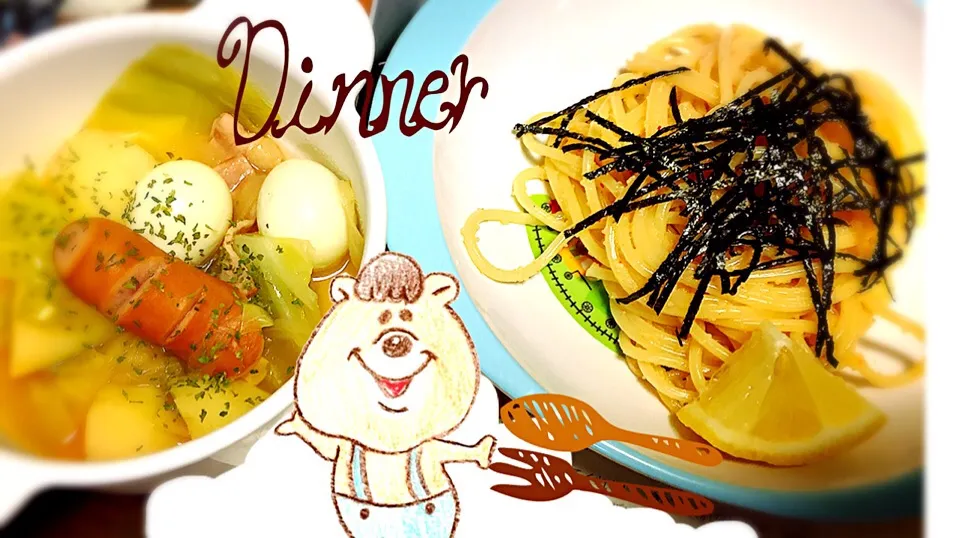 お土産の明太子で
明太子パスタ美味しい😋|４歳♡ 21ママ 料理は完全趣味さん