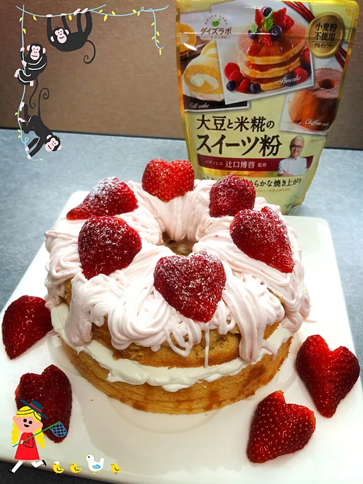 シフォンケーキdeいちごのモンブラン🍓|みきぴょん♪さん