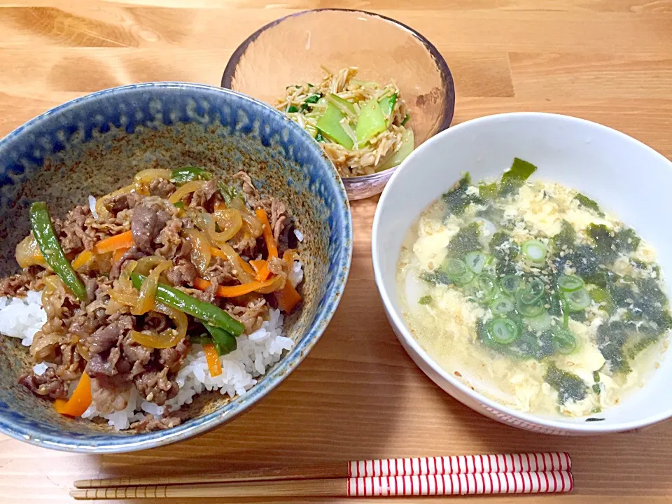 焼き肉丼&トックスープ♡|yuiさん