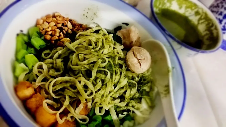 Snapdishの料理写真:💚Go Green meals💚
#Hakka #ThunderTea #Noodles #HealthyAsAlways #Yummy #Dinner|Donna SanSanさん