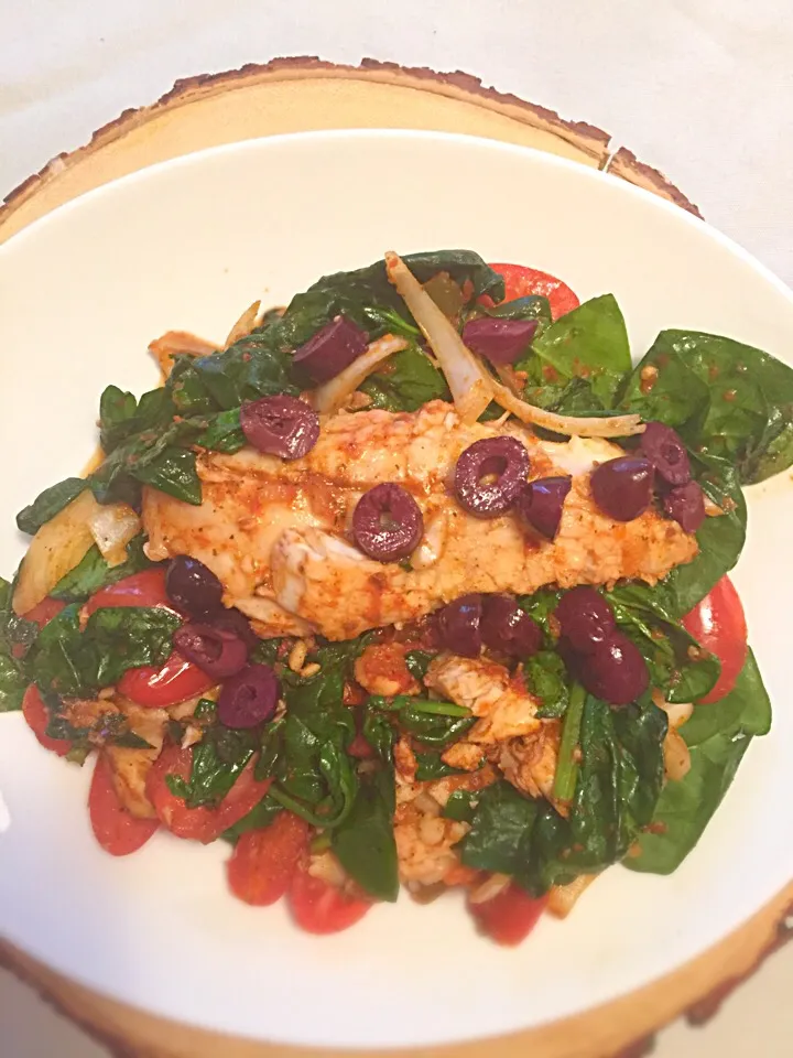 Spinach and tilapia|dee oさん