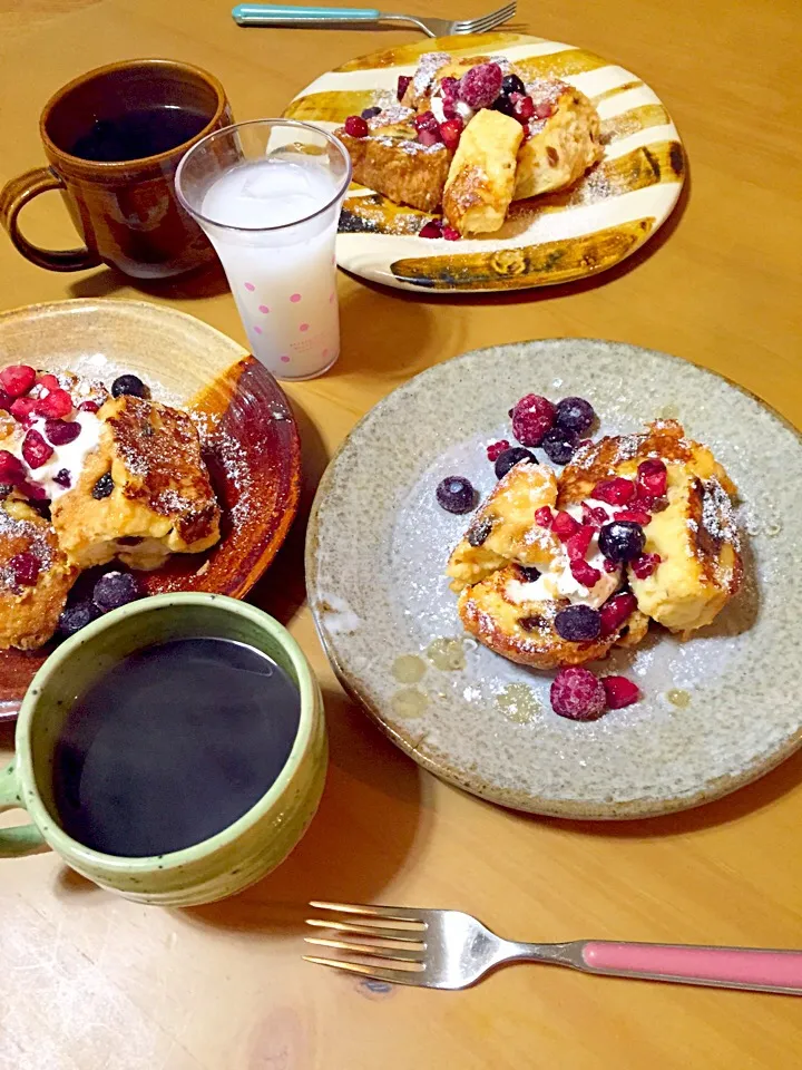 昨日のゆったり朝ごはん❤️ʕ͙•̫͑͡•ʔͦʕͮ•̫ͤ͡•ʔ͙|さくたえさん