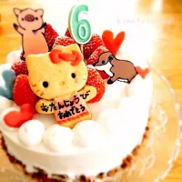 Snapdishの料理写真:お誕生日のイチゴショート|ゆなこさん