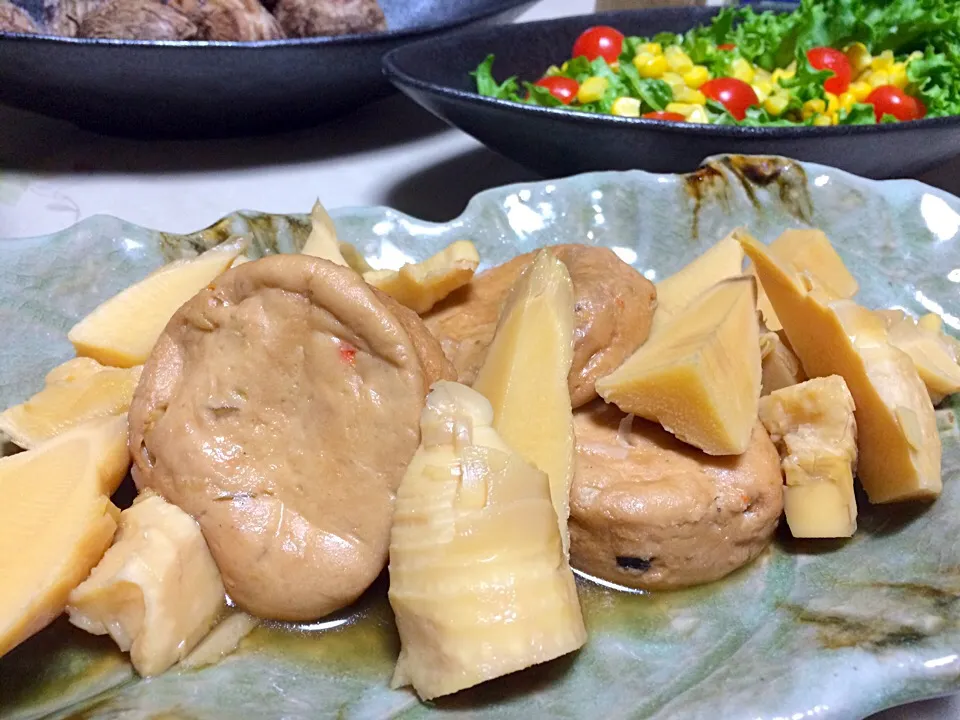 実家の山で採れた（笑）初たけのこ煮❤️|makoさん