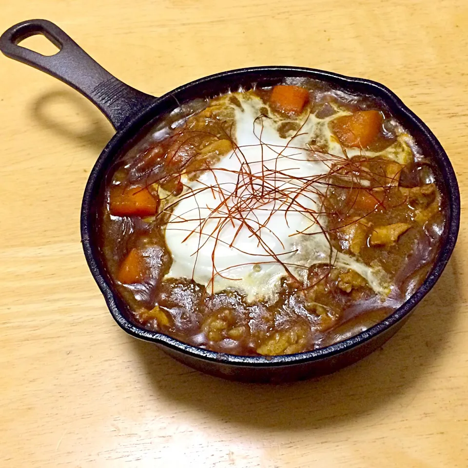 カレーをご近所さんにいただいたので焼きカレーをやってみた♪(´ε｀ )|関孝敏さん