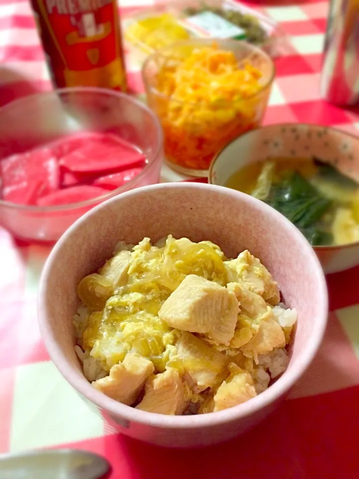 今夜は親子丼…副菜は漬け物だけ^^;。|hanakoさん