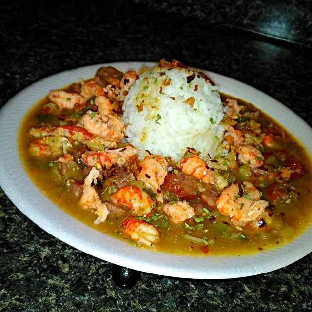 🎭🍄Chef Rodney Burns of New Orleans Louisiana 🍄 🎭 Strikes Again #Dinner Club 
Crawfish Stew Over Steamed #Rice #Seafood #Soup/Stew #Main dish|Alisha GodsglamGirl Matthewsさん