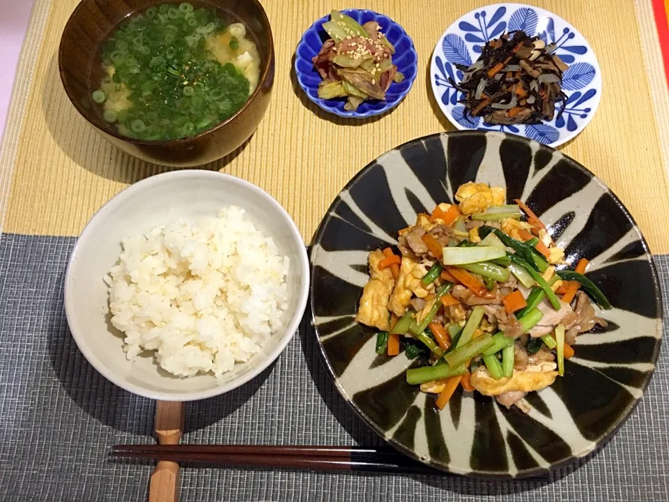 小松菜と豚肉の炒め物|yuuさん